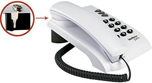 Telefone pleno com chave com fio preto 4080057 Intelbras