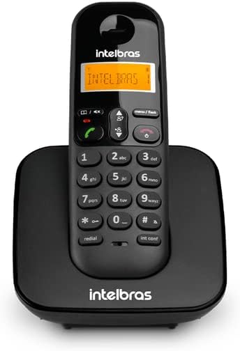 Telefone Digital Sem Fio TS 3110 Branco e Preto Intelbras
