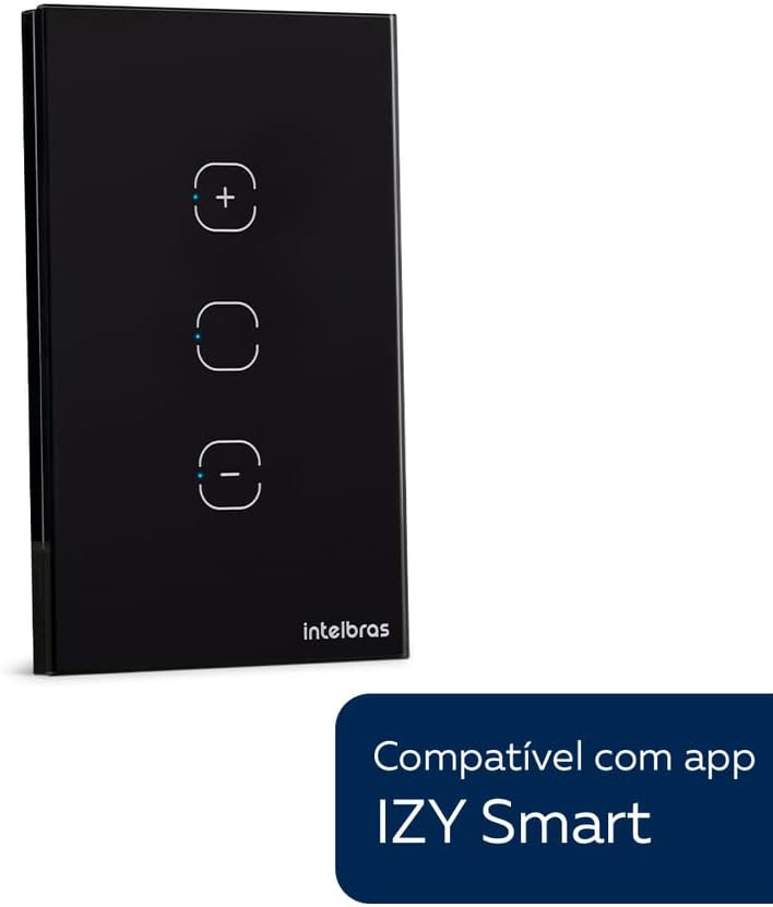Interruptor Touch Inteligente Compatível Com Alexa Com 2 Teclas EWS 1002 Branco Intelbras