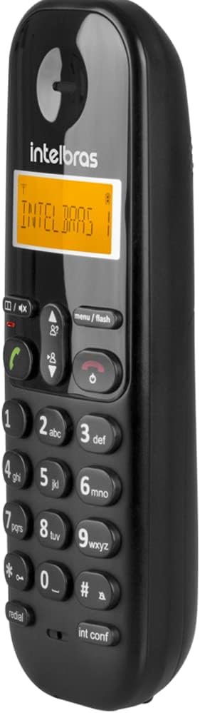 Telefone Digital Sem Fio TS 3110 Branco e Preto Intelbras