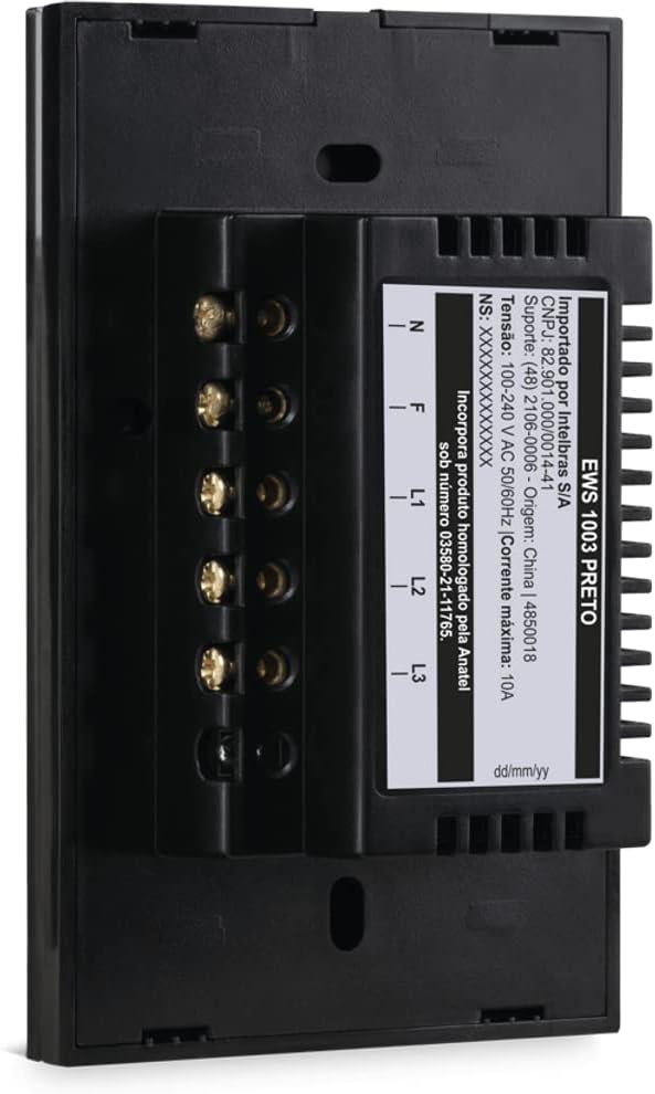 Interruptor Touch Inteligente Compatível Com Alexa Com 2 Teclas EWS 1002 Branco Intelbras