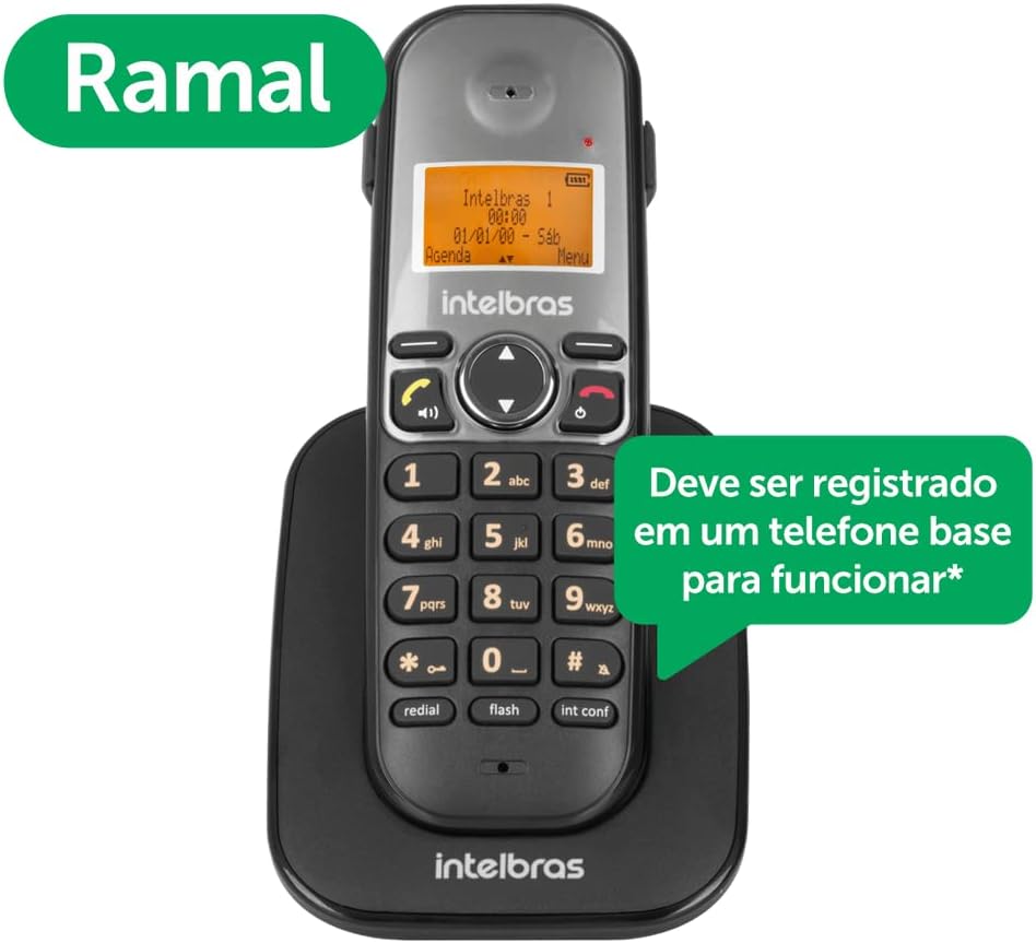 Ramal Sem Fio Digital TS 5121 Preto Intelbras