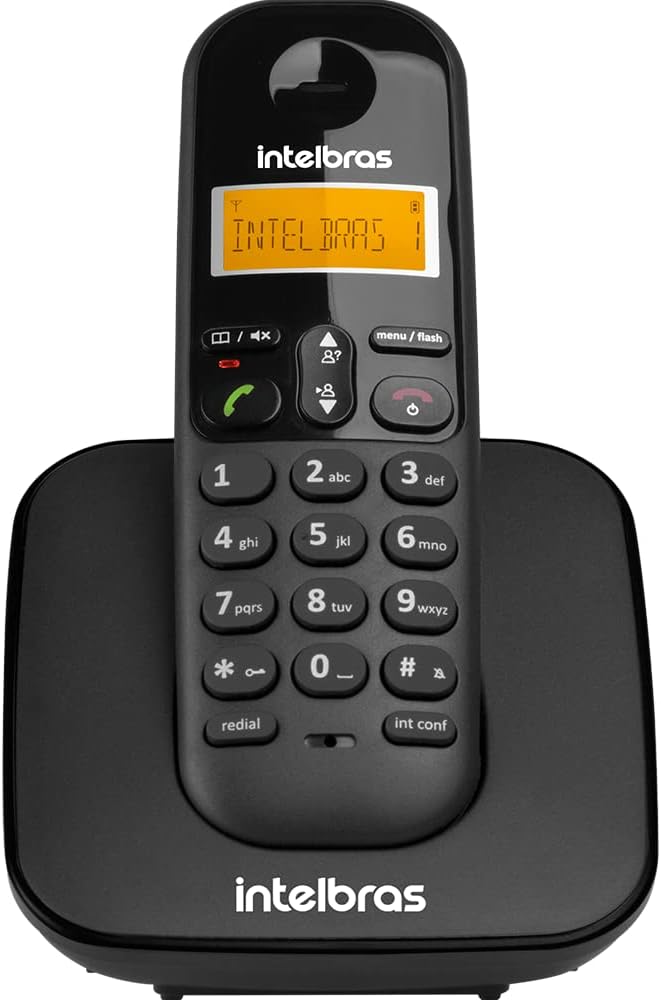 Telefone Digital Sem Fio TS 3110 Branco e Preto Intelbras