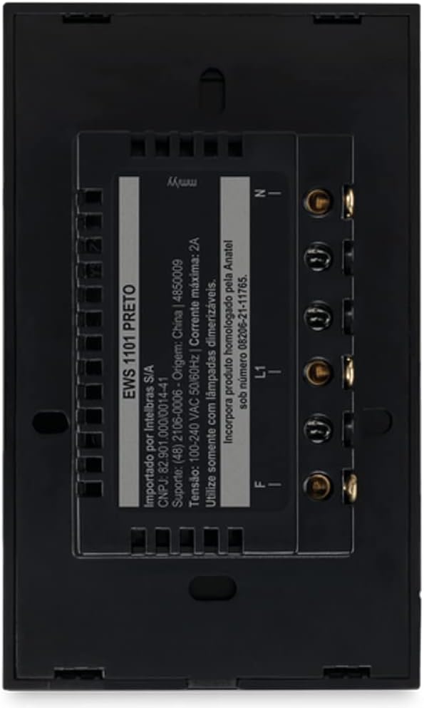 Interruptor Touch Inteligente Compatível Com Alexa Com 2 Teclas EWS 1002 Branco Intelbras