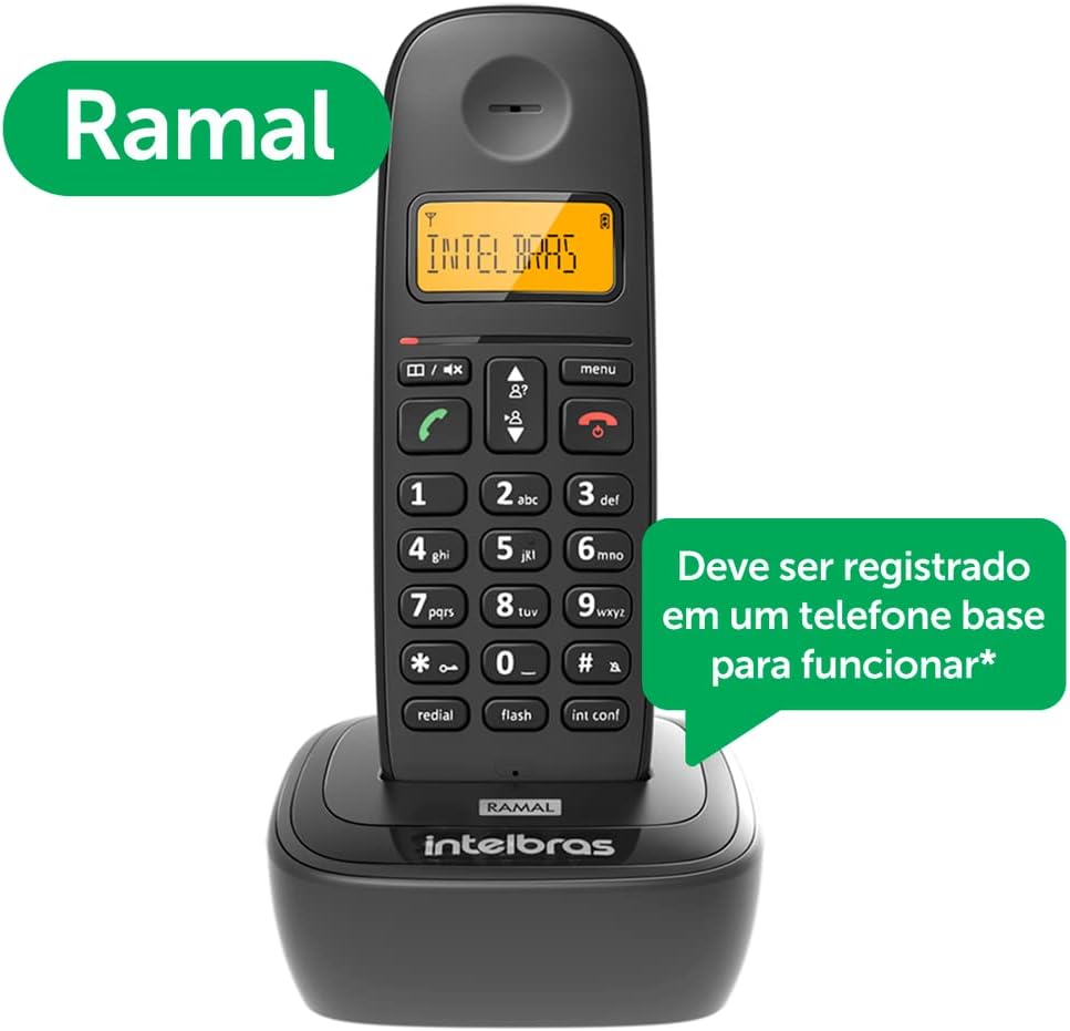 Ramal Sem Fio Digital TS 2511 Preto Intelbras