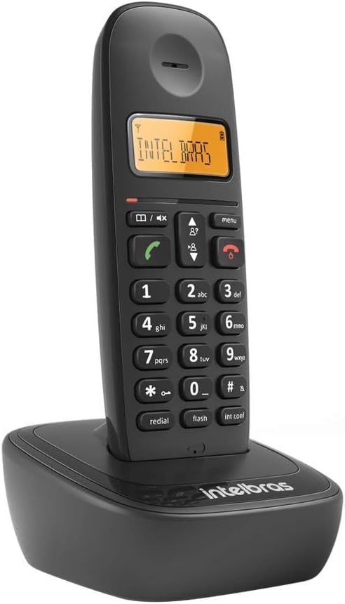 Telefone sem fio com identificador de chamadas TS 2510 ID Preto Intelbras