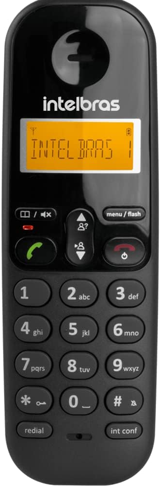 Telefone Digital Sem Fio TS 3110 Branco e Preto Intelbras
