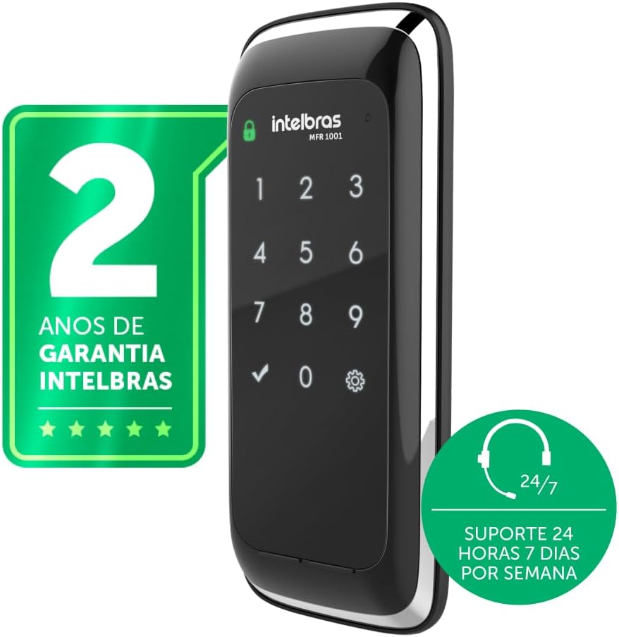 Fechadura Inteligente de Sobrepor MFR 1001 Preto Intelbras