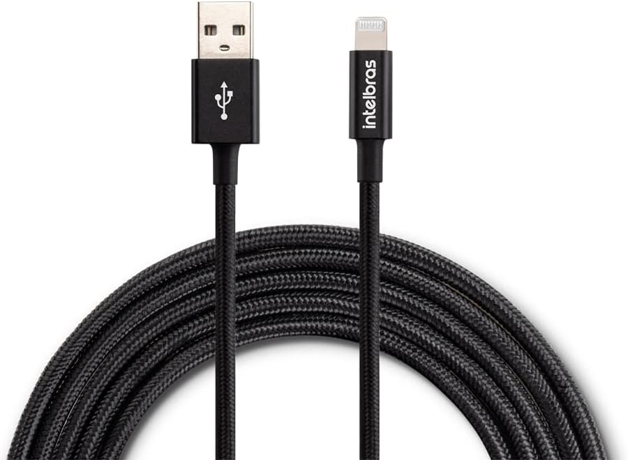 Cabo Lightning em nylon 1,5 m EUAL 15NB Branco Intelbras