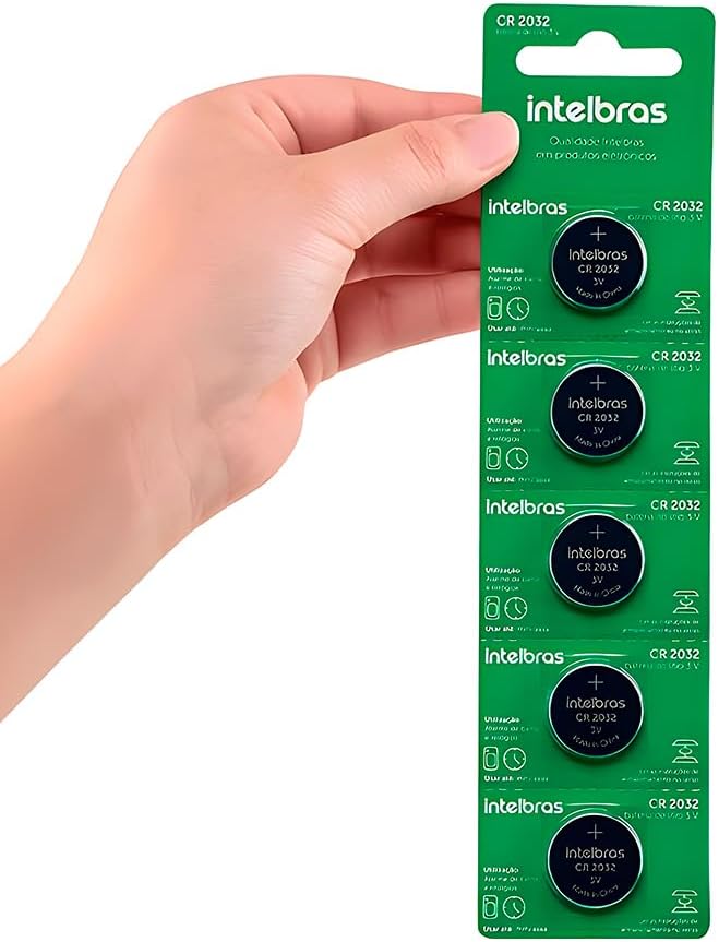 Bateria De Litio Intelbras Blister 5 Unidades Cr 2032
