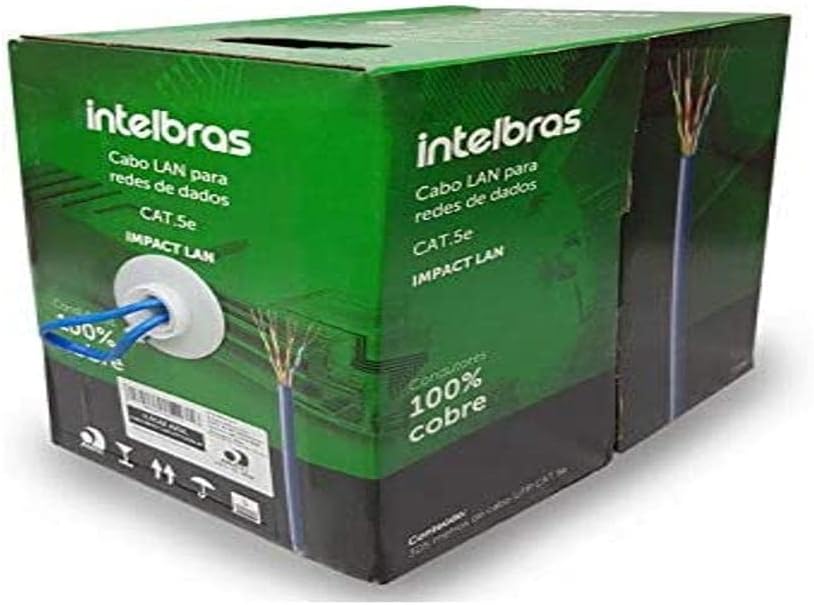 Cabo para redes de dados IMPACT LAN IL5CAZ CAT5.E 4P Intelbras