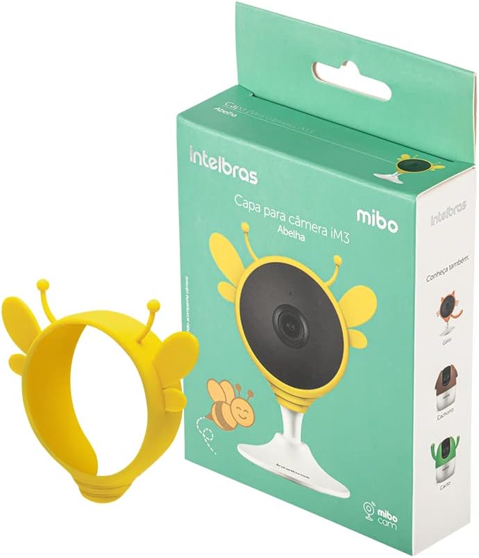 Capa de Silicone para Câmera iM3 Intelbras Abelha Amarelo