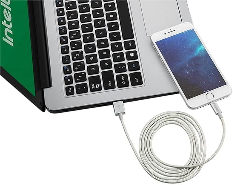Cabo Lightning em nylon 1,5 m EUAL 15NB Branco Intelbras