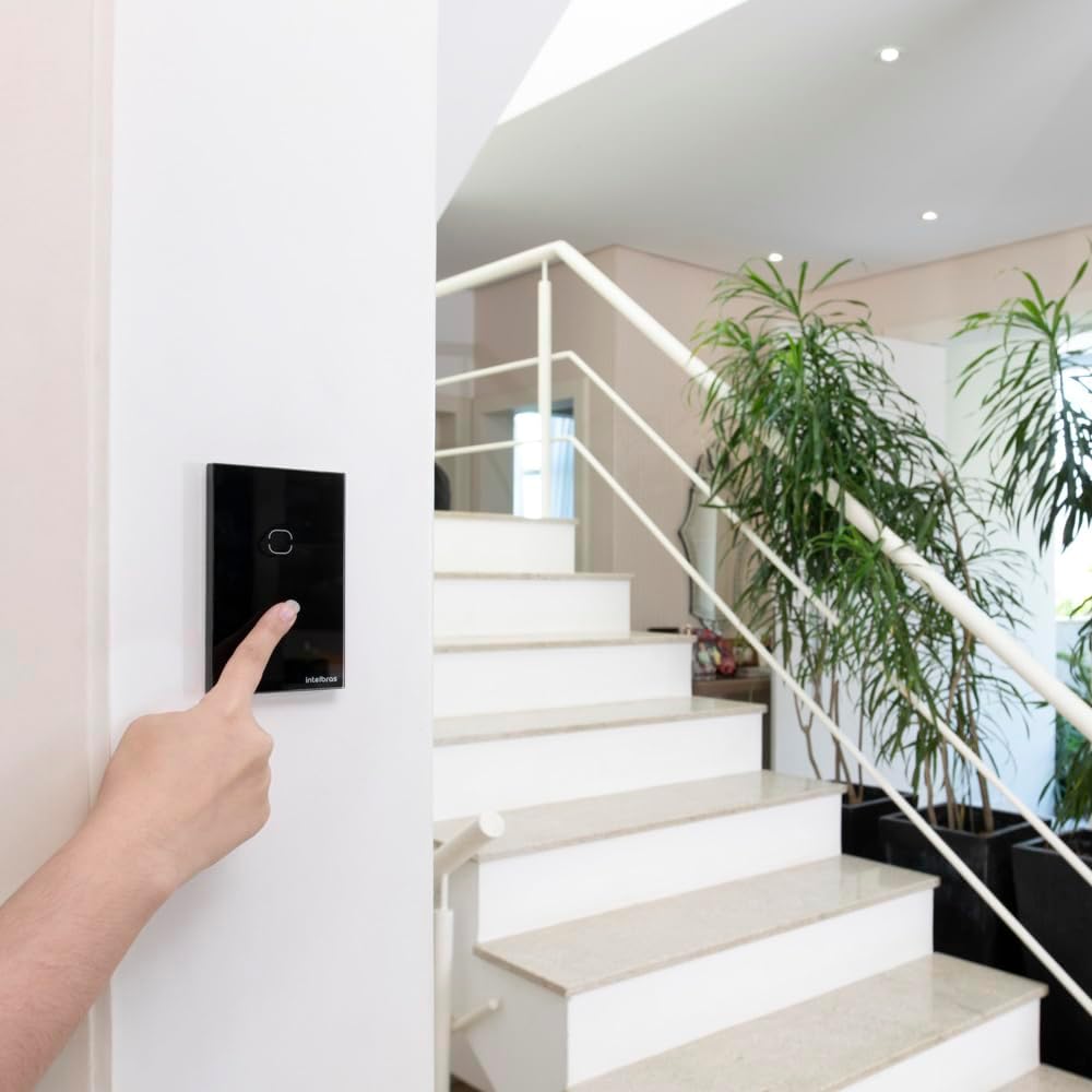 Interruptor Touch Inteligente Compatível Com Alexa Com 3 Teclas EWS 1003 Branco Intelbras