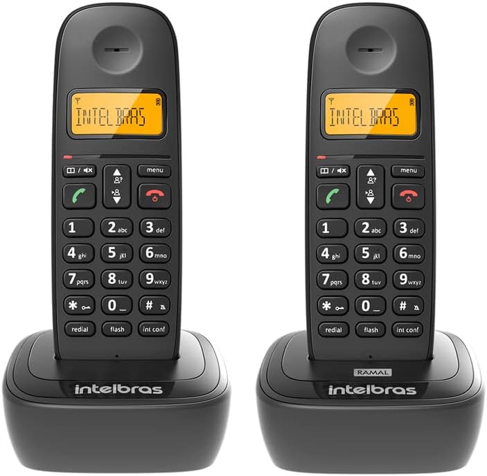 Kit Telefone Sem Fio Digital com Ramal Adicional TS 2512 Preto Intelbras