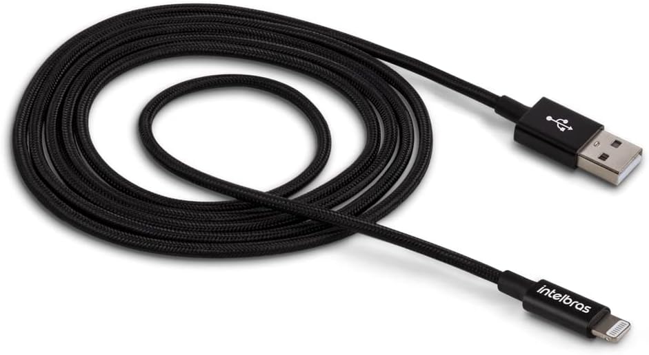 Cabo Lightning em nylon 1,5 m EUAL 15NB Branco Intelbras