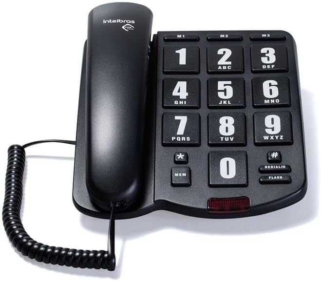 Telefone com Fio Tok Fácil Preto Intelbras