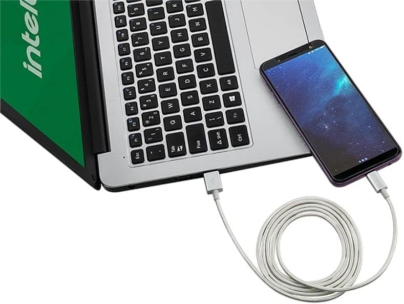 intelbras Cabo micro USB em nylon 1,5 m EUAB 15NB Branco