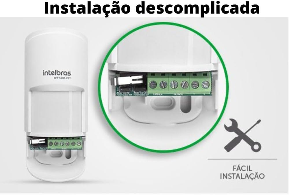 Sensor Infravermelho Intelbras IVP 5001 PET - Passivo - com Pet Immunity até 20Kg