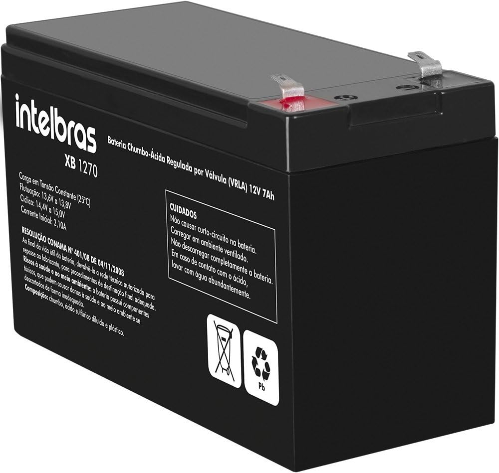 Bateria Selada VRLA 12V 7AH XB 1270 Preto Intelbras