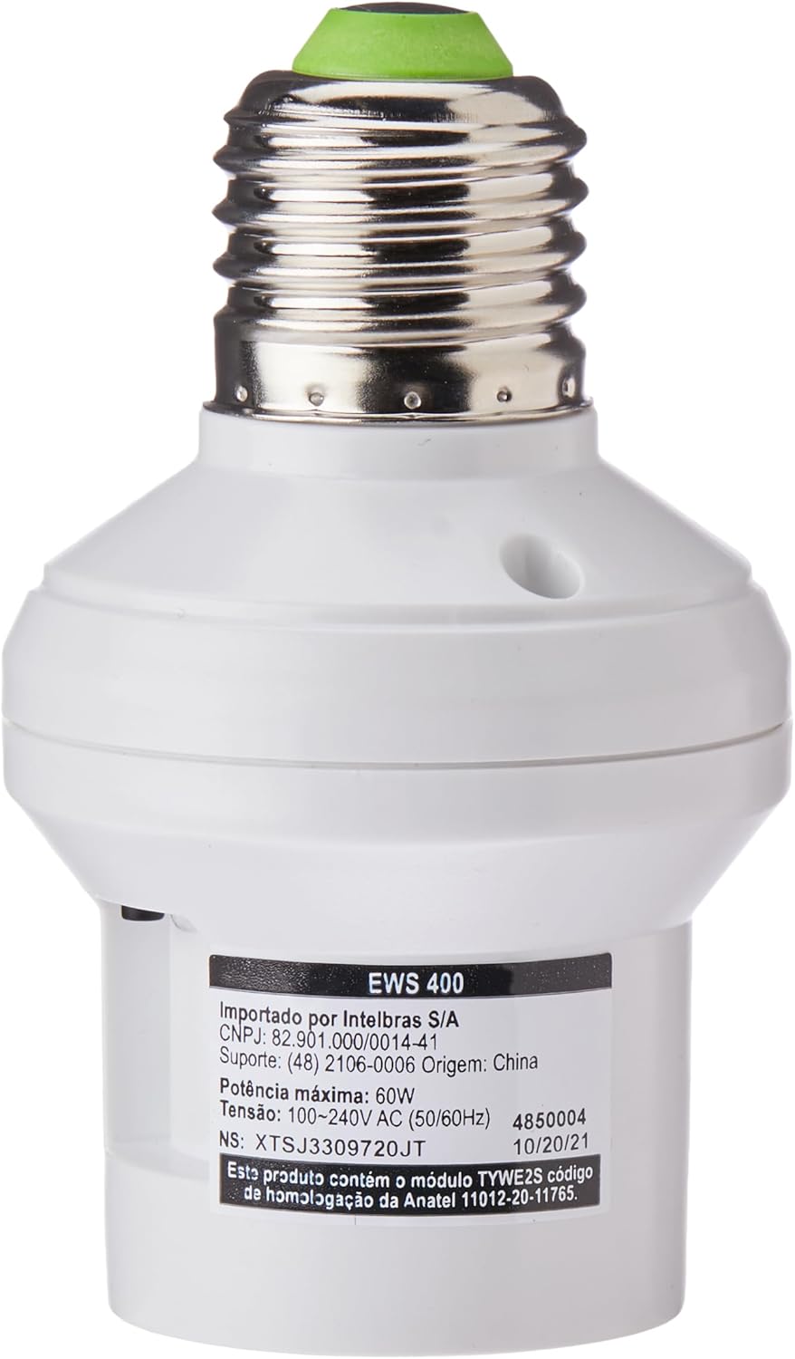 Interruptor Inteligente Izy Smart Soquete intelbras E27 EWS 400 Branco