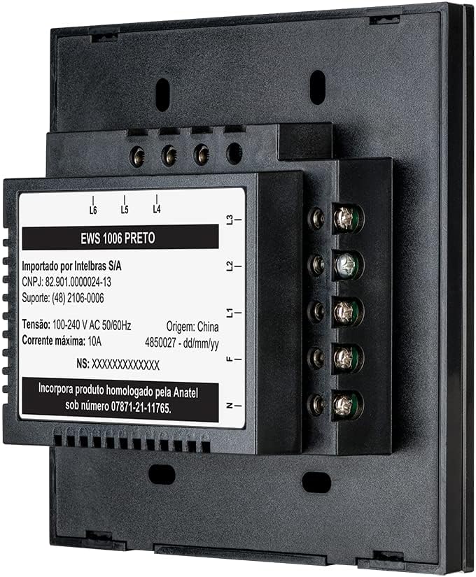Interruptor Touch Inteligente Compatível Com Alexa Com 2 Teclas EWS 1002 Branco Intelbras
