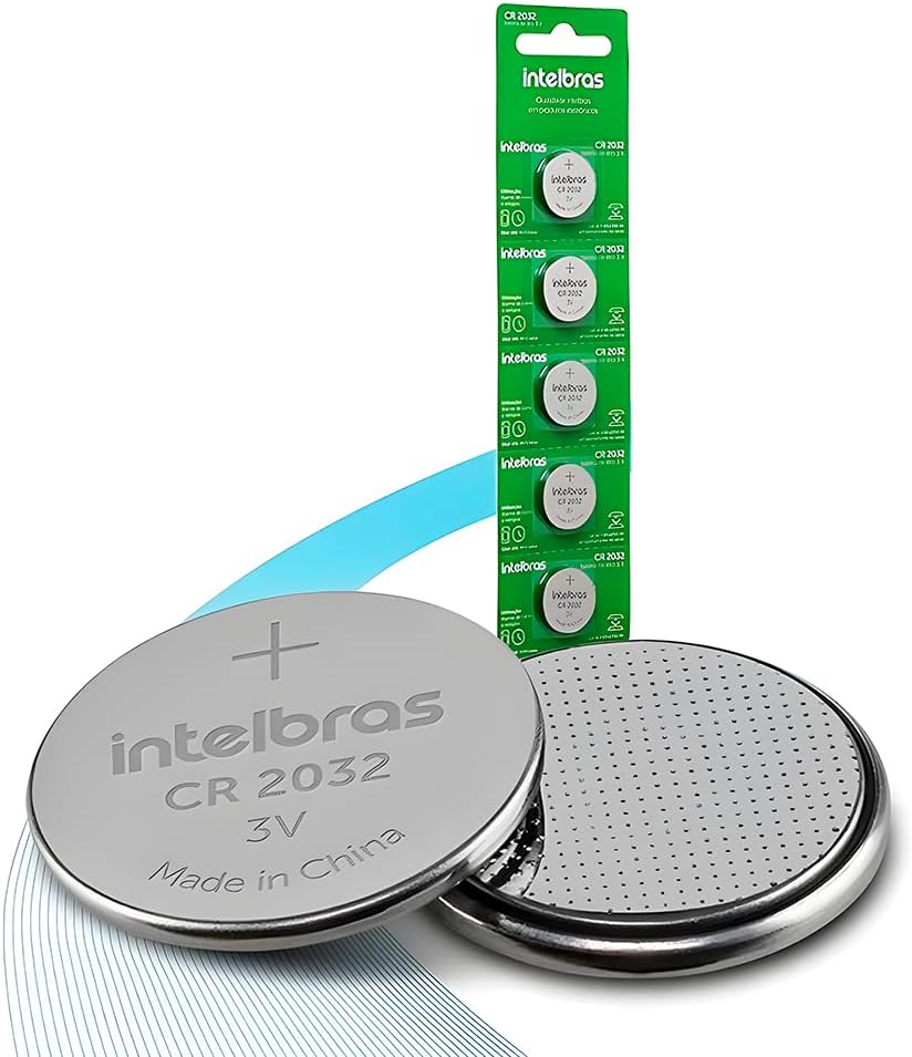 Bateria De Litio Intelbras Blister 5 Unidades Cr 2032