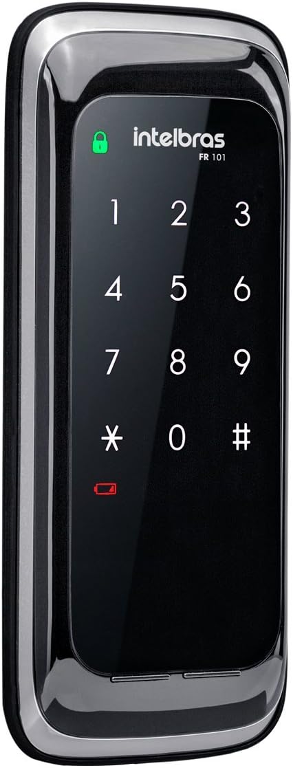 Fechadura Digital de Sobrepor Touch Screen FR 101 Preto Intelbras