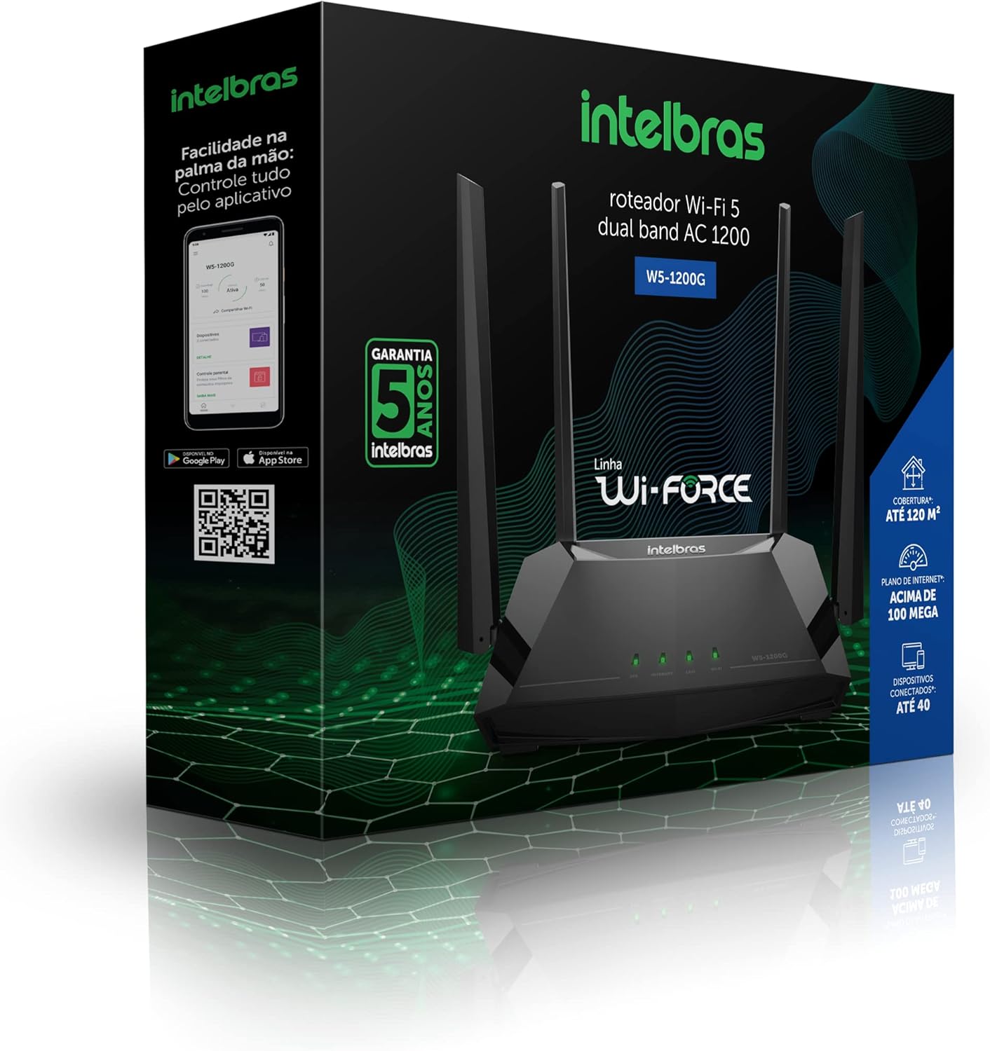 Roteador Wireless W5-1200G Preto Intelbras