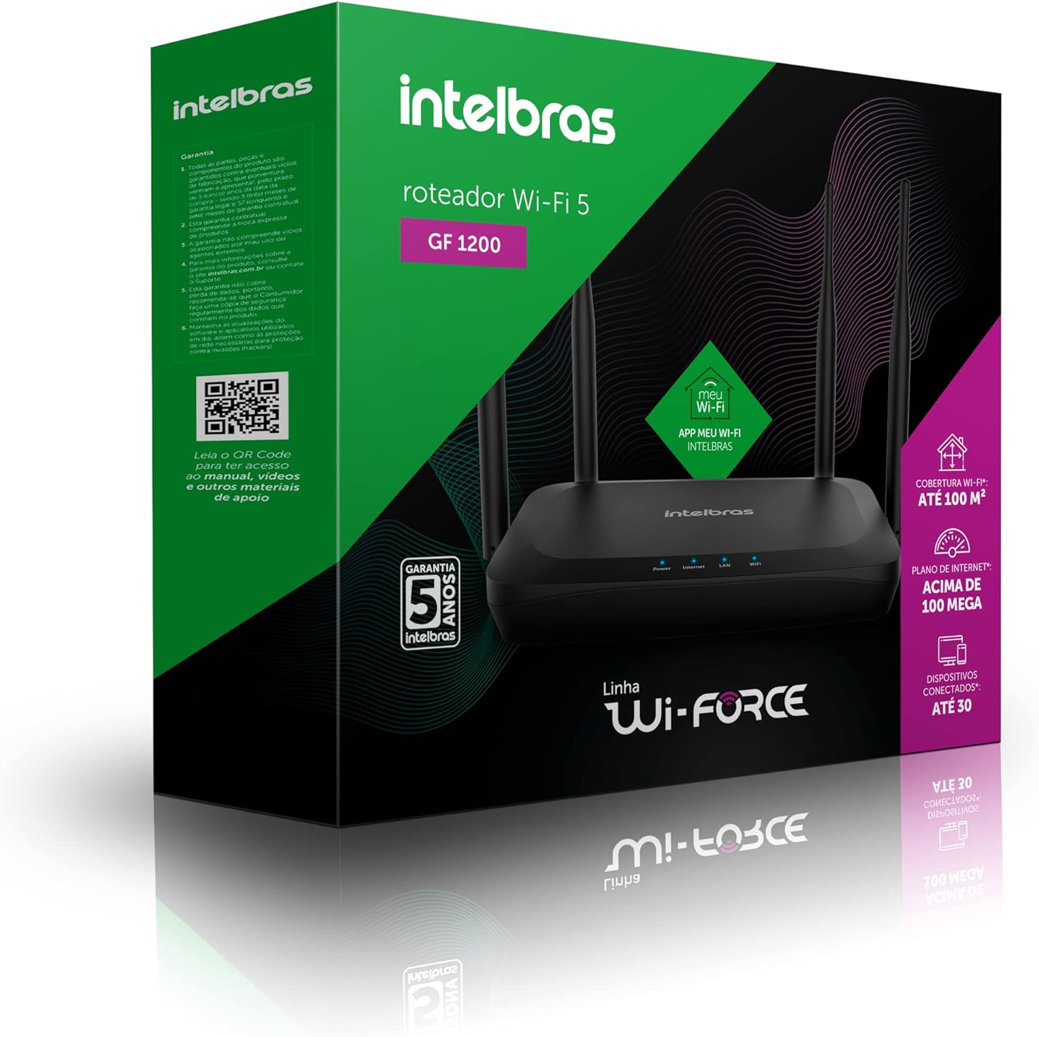 Roteador Wireless GF 1200 Preto Intelbras