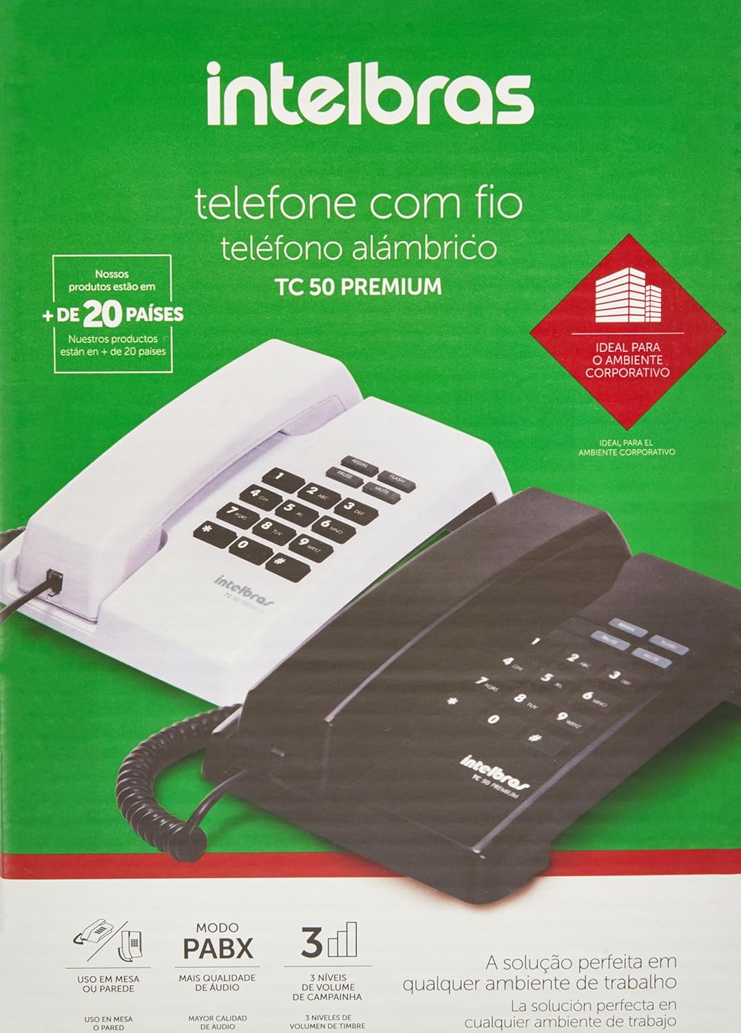Telefone TC 50 Premium 100 MS Preto Intelbras