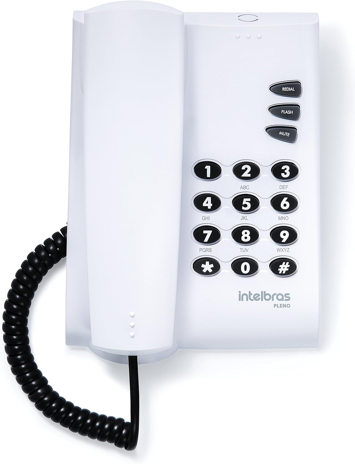 Telefone pleno com chave com fio preto 4080057 Intelbras