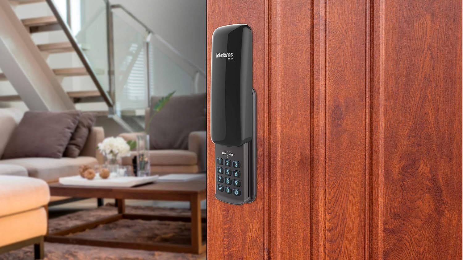 Fechadura Digital Para Uso Interno e Externo FR 10 Preto Intelbras