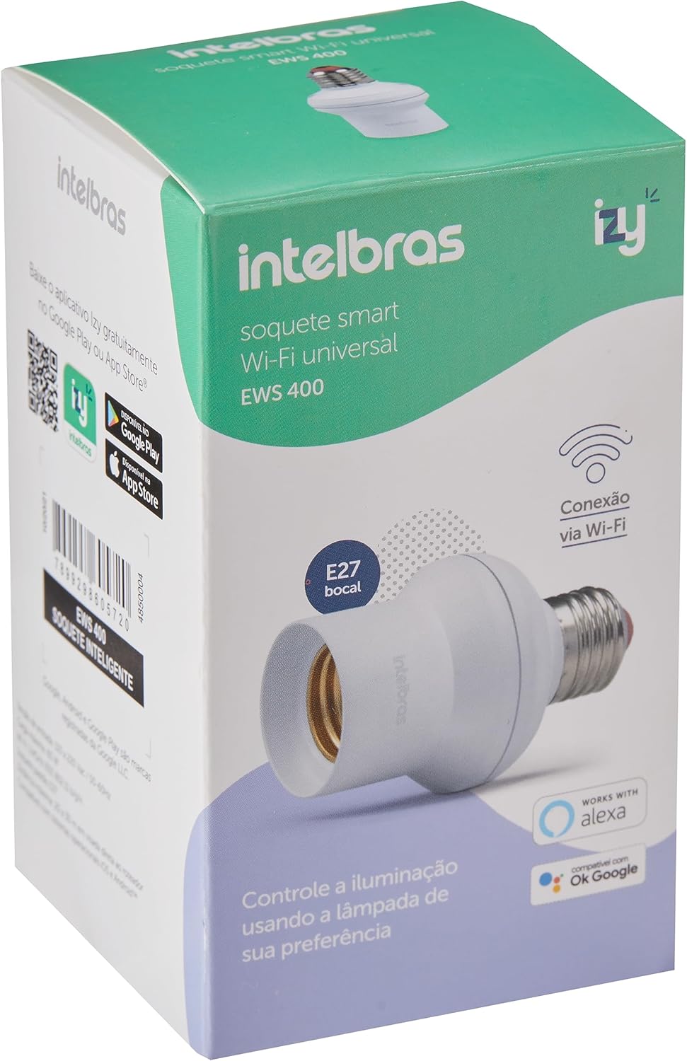 Interruptor Inteligente Izy Smart Soquete intelbras E27 EWS 400 Branco